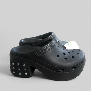 Crocs Siren Studded High Heel Slip on Clog‎ Shoes Mens 11 NWT